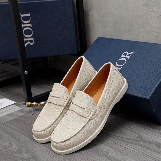 Dior Metallic Silver Leather Loafers Shoes: seller detail photo 8