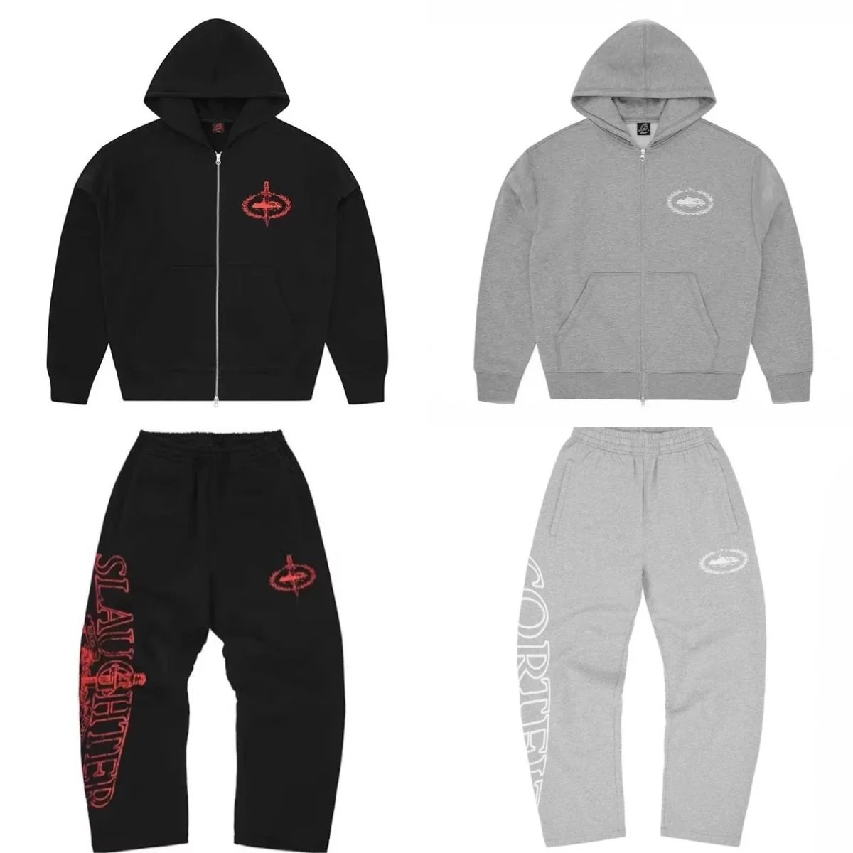 New Zipper Hoodie Loose High Street Americana Suit P05