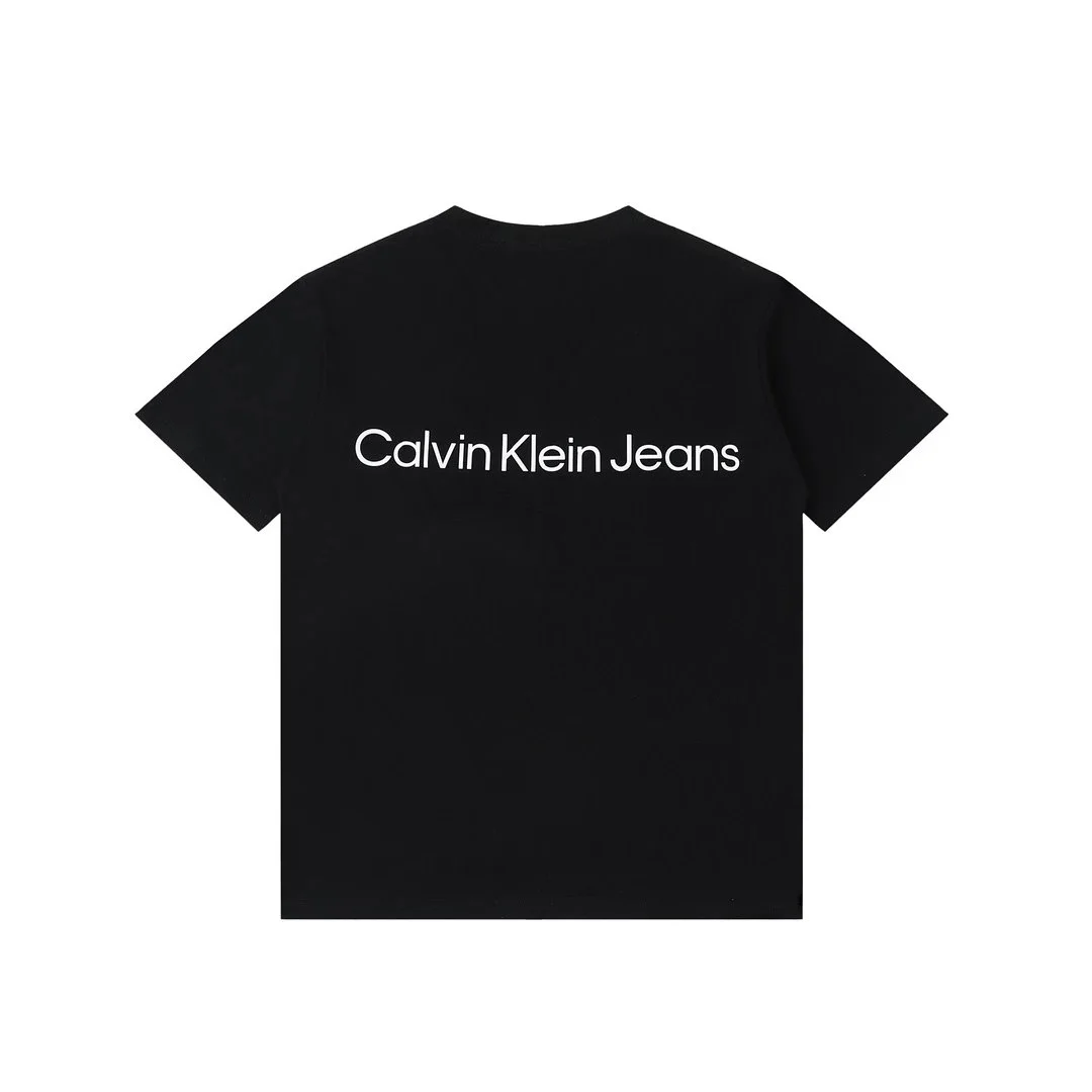 Calvin Klein Jeans short-sleeved T-shirt with lettering on the back (black)