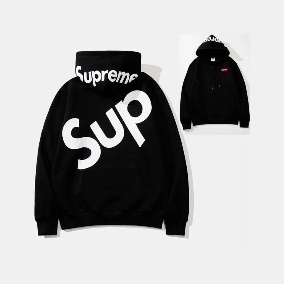 Supreme Hoodie with Large Arched "SUP" Print on the Back - rep bluzy z kapturem