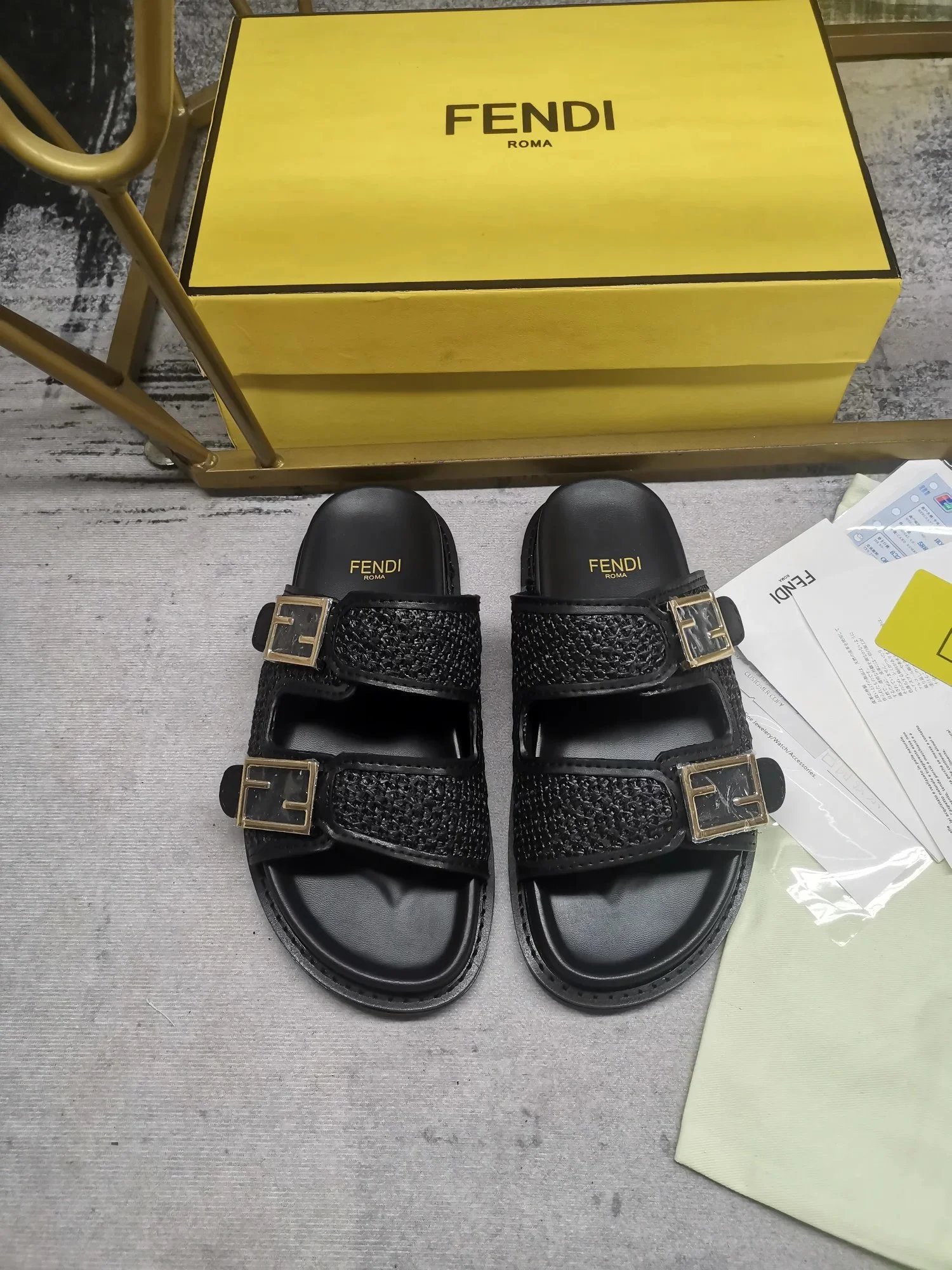 FENDI Baguette Slides