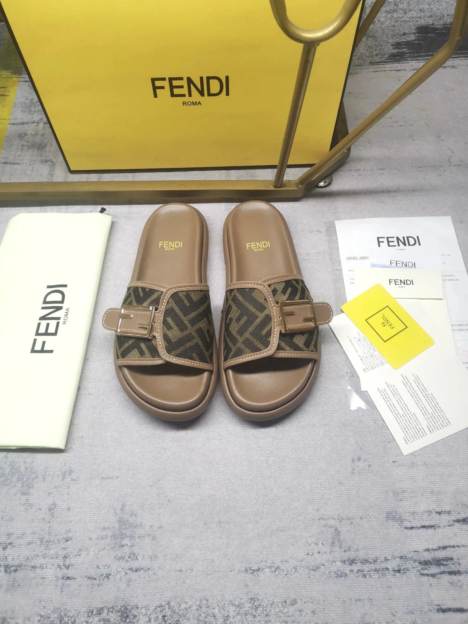 FENDI Baguette Slides