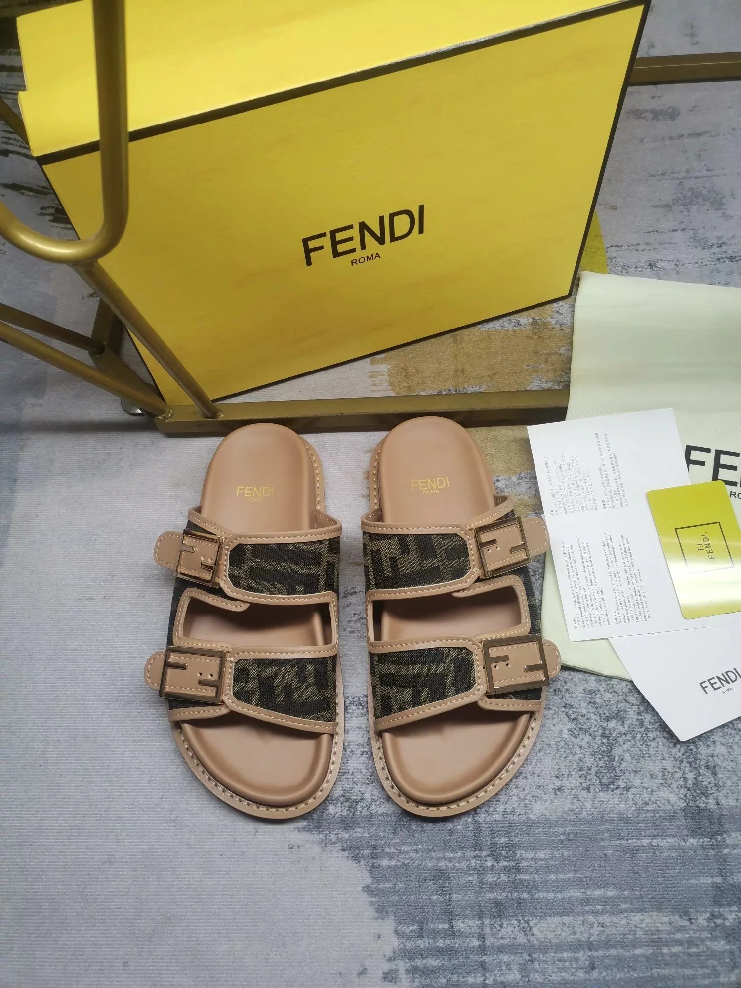 FENDI Baguette Slides
