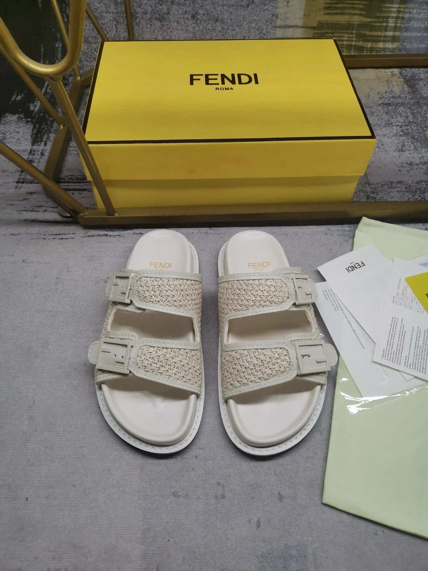 FENDI Baguette Slides