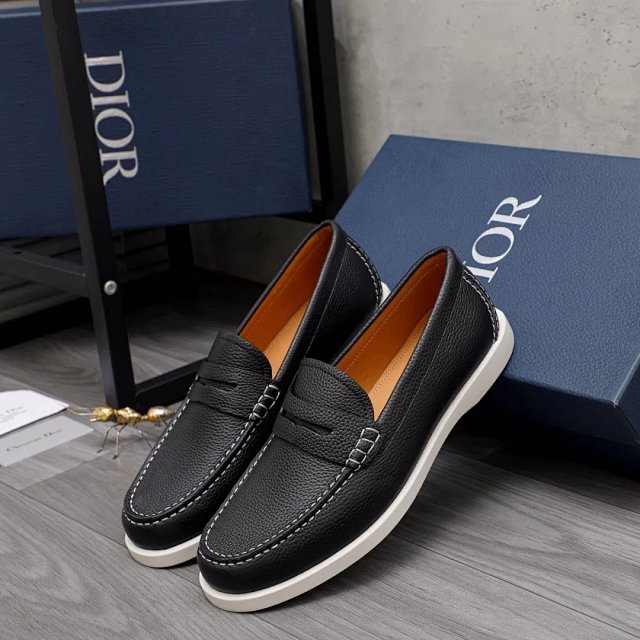 Dior Metallic Silver Leather Loafers Shoes: seller detail photo 11