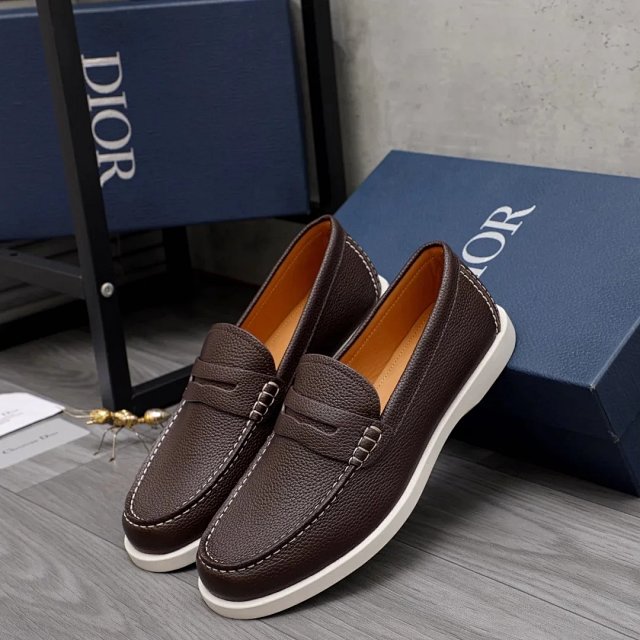 Dior Metallic Silver Leather Loafers Shoes: seller detail photo 10