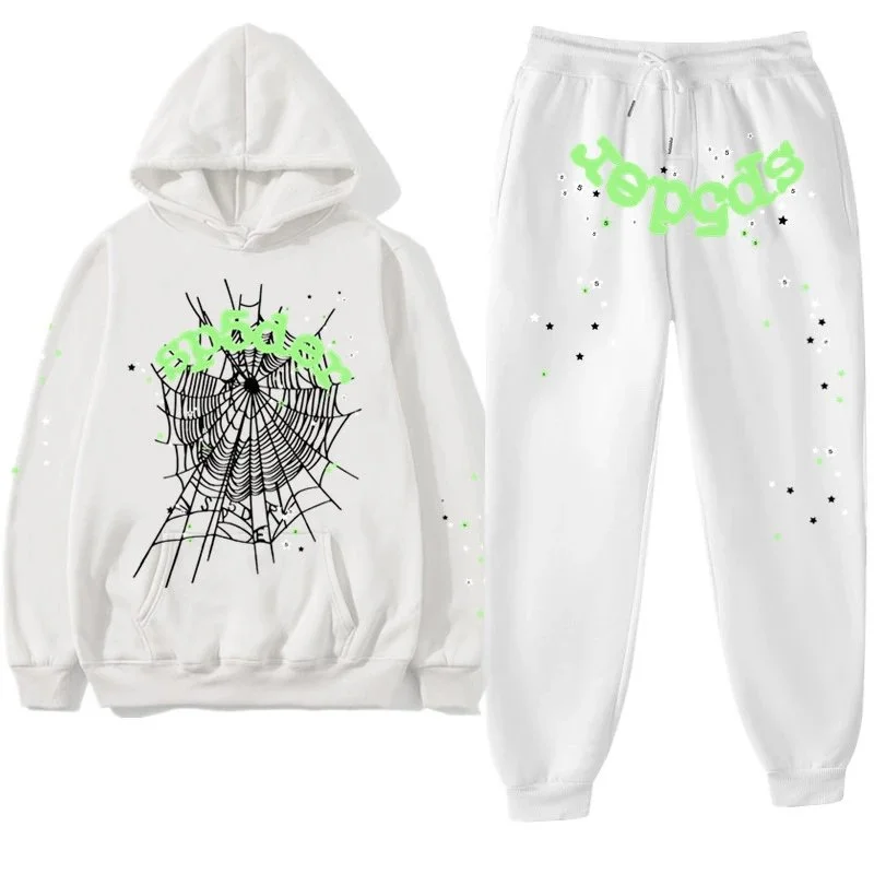 Pink Spiderweb & Star Casual Sweatshirt Set - rep zestawy