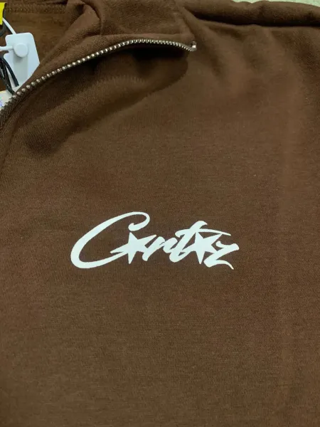 Design Tracksuit Brown with White Piping - 7