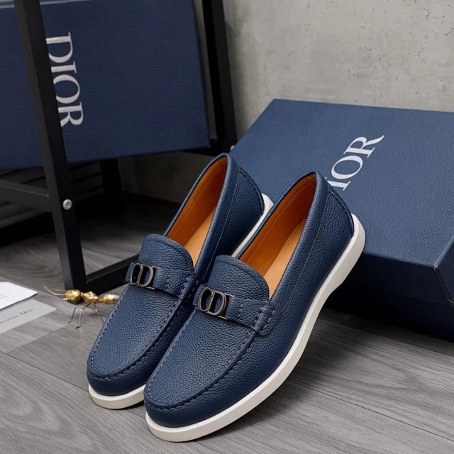 Dior Metallic Silver Leather Loafers Shoes: seller detail photo 6