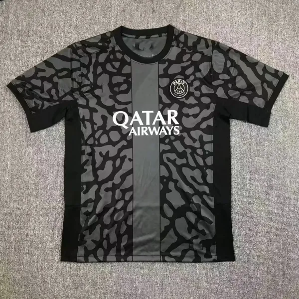 Paris Saint-Germain 2023-24 Third Jersey Black Camo - 1