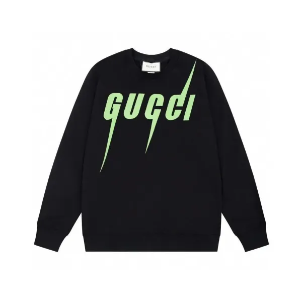 Gucci Lightning Logo Black Hoodie - 1