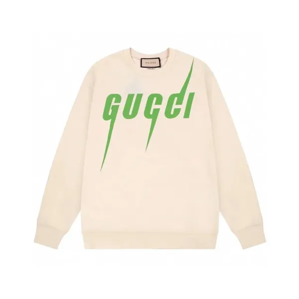 Gucci Lightning Logo Beige Hoodie - 1