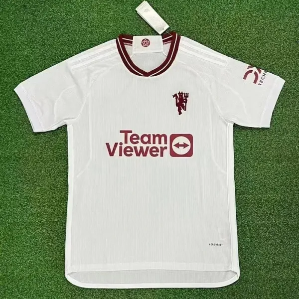 Manchester United 2023-24 Away Jersey White Burgundy - 1