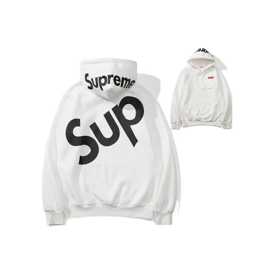 Supreme Hoodie with Large Arched "SUP" Print on the Back - rep bluzy z kapturem