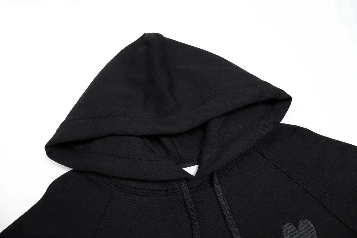 AMI Paris Heart Logo Hoodie Royal Blue - 8