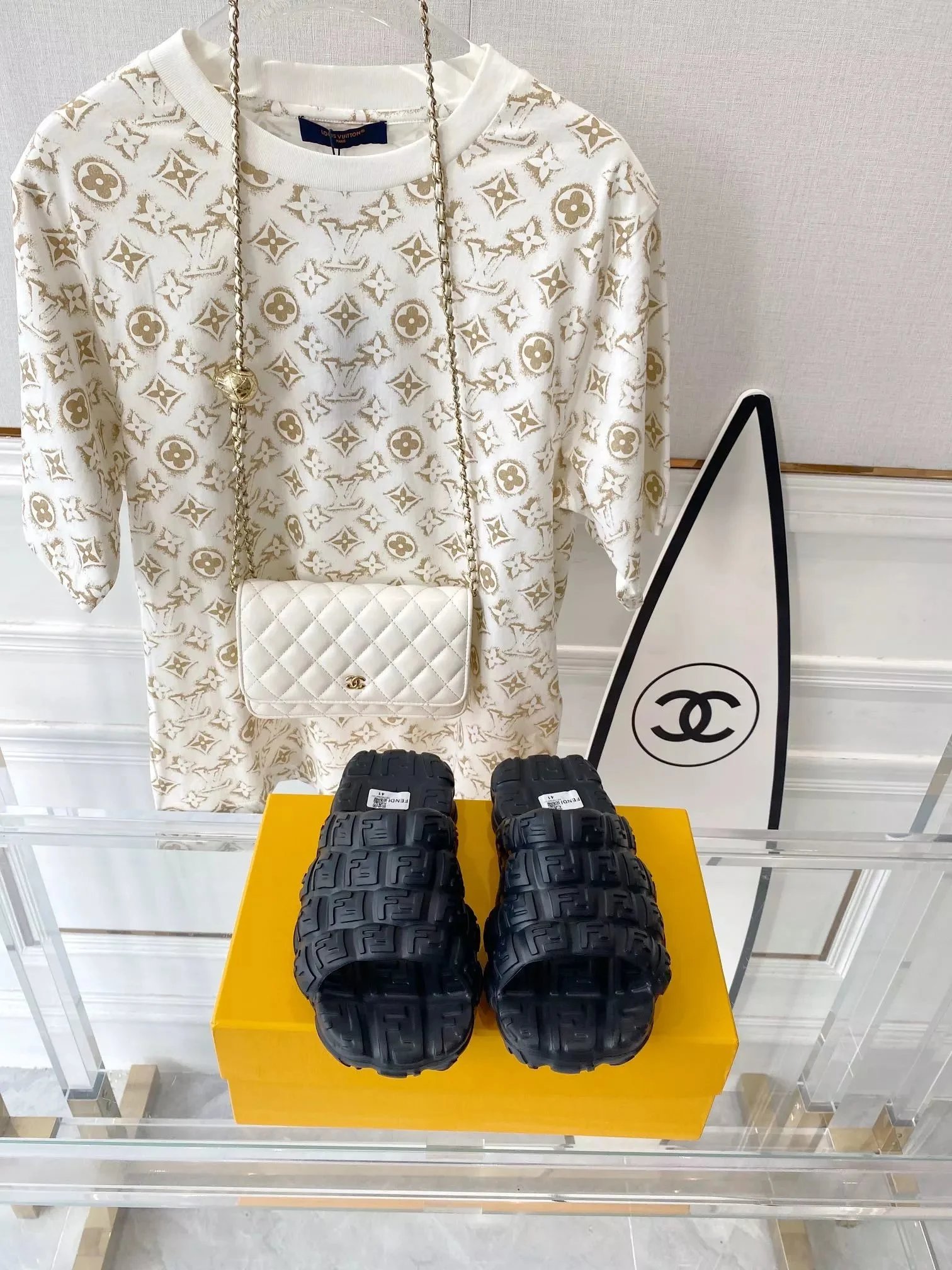 FENDI Baguette Slides