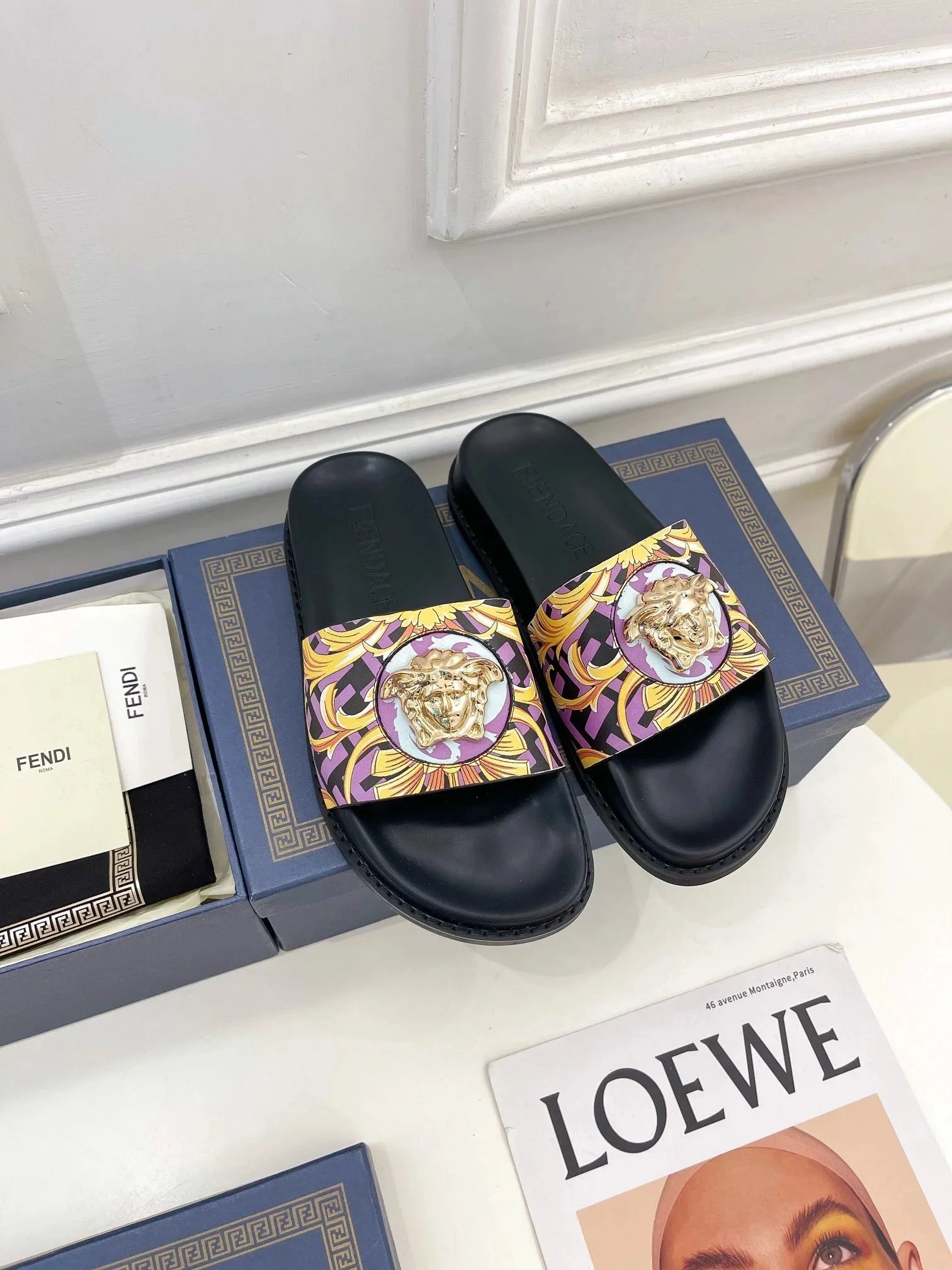 FENDI Baguette Slides
