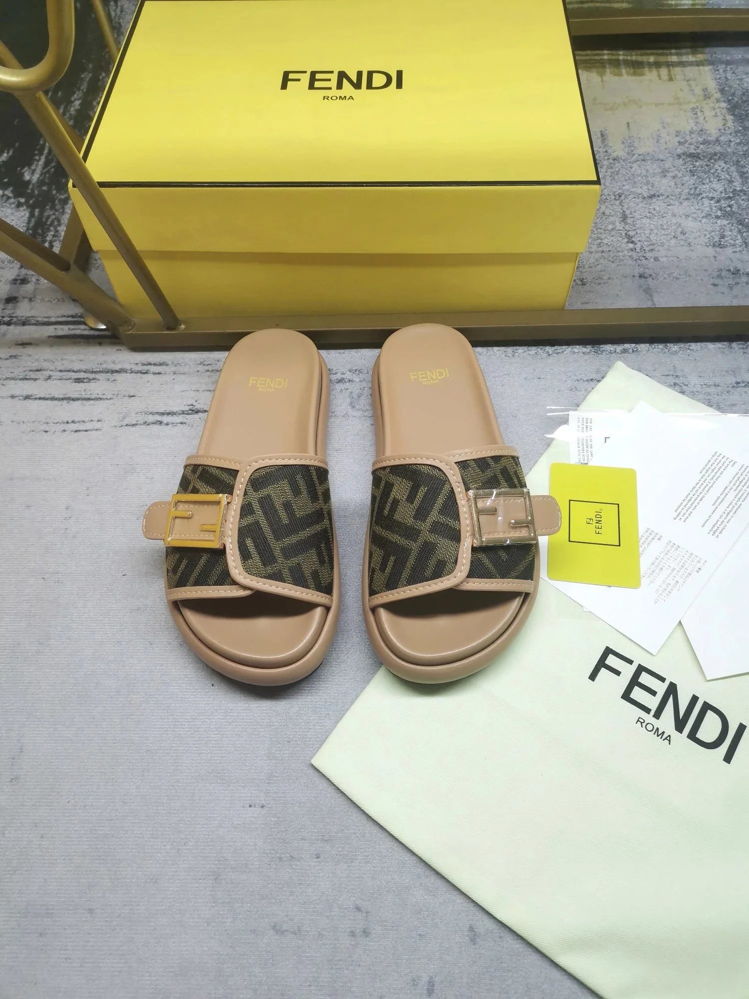 FENDI Baguette Slides