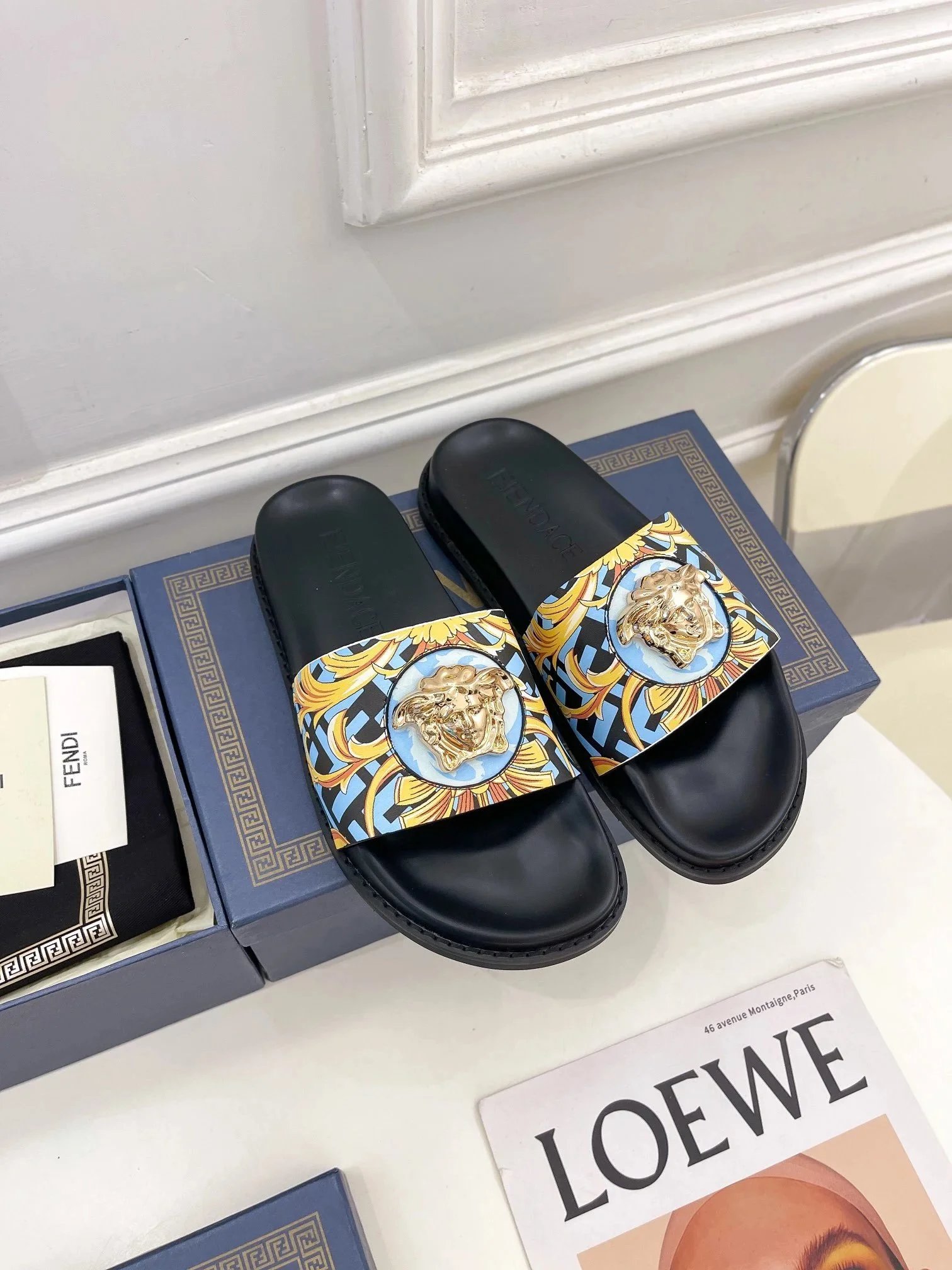 FENDI Baguette Slides