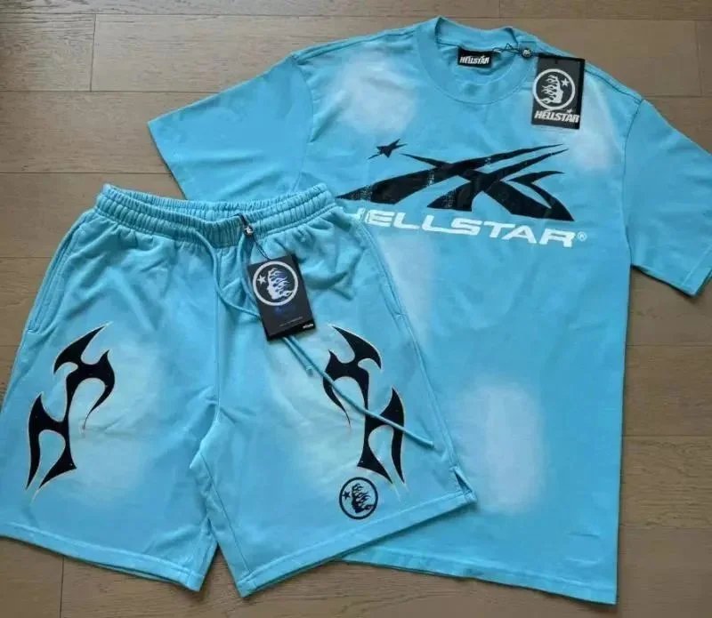 Hellstar Matching Sets Graphic T-shirt and Drawstring Shorts Set — 21