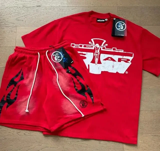Hellstar Matching Sets Graphic T-shirt and Drawstring Shorts Set product detail image 4
