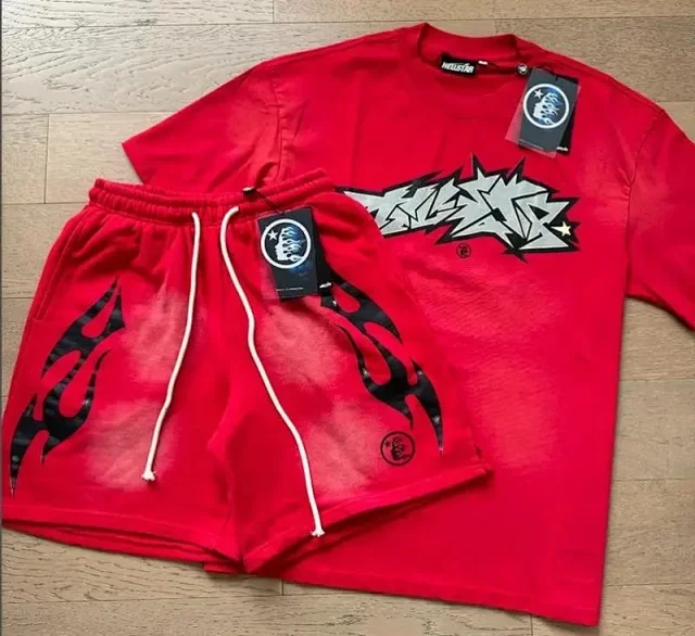 Hellstar Matching Sets Graphic T-shirt and Drawstring Shorts Set product detail image 5