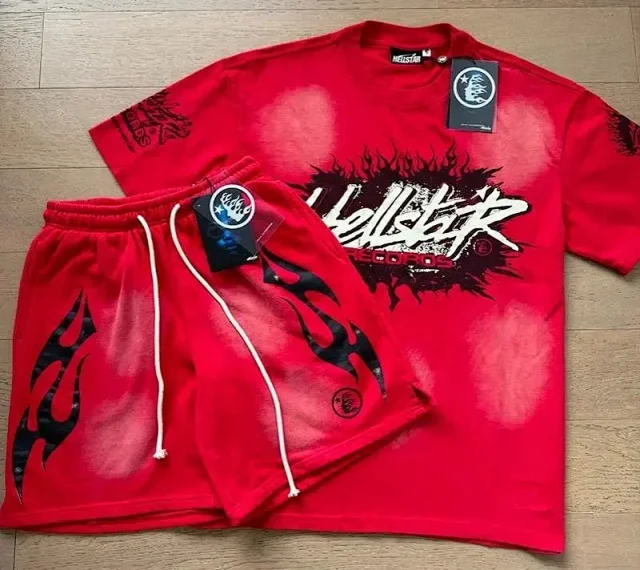 Hellstar Matching Sets Graphic T-shirt and Drawstring Shorts Set product detail image 2
