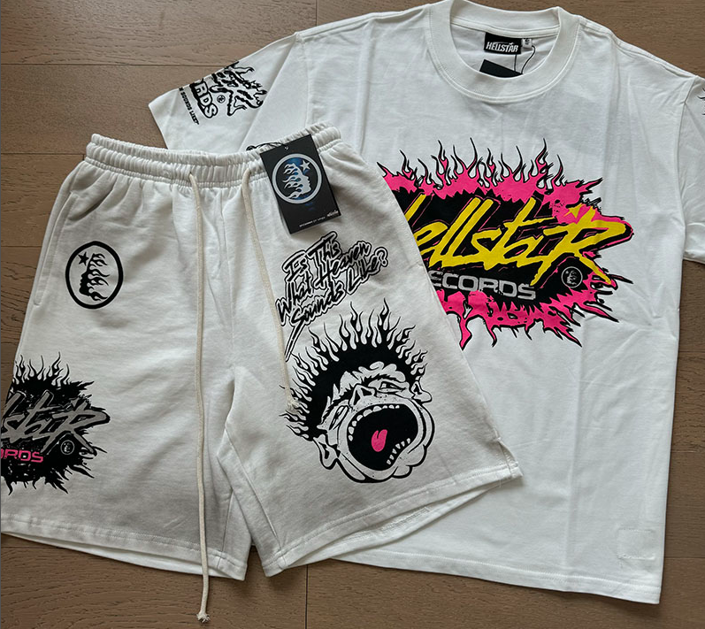 Hellstar Matching Sets Graphic T-shirt and Drawstring Shorts Set — 03