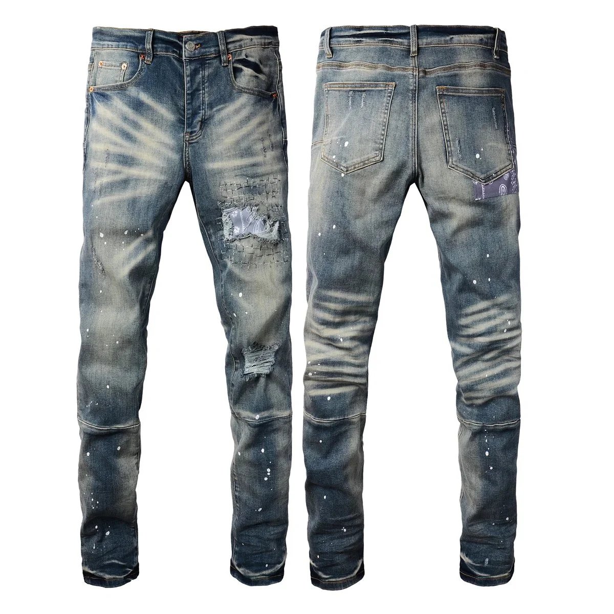 AMIRI Jeans Distressed slim-fit denim — 9025