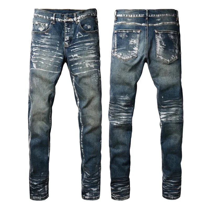 AMIRI Jeans Distressed slim-fit denim — 9040