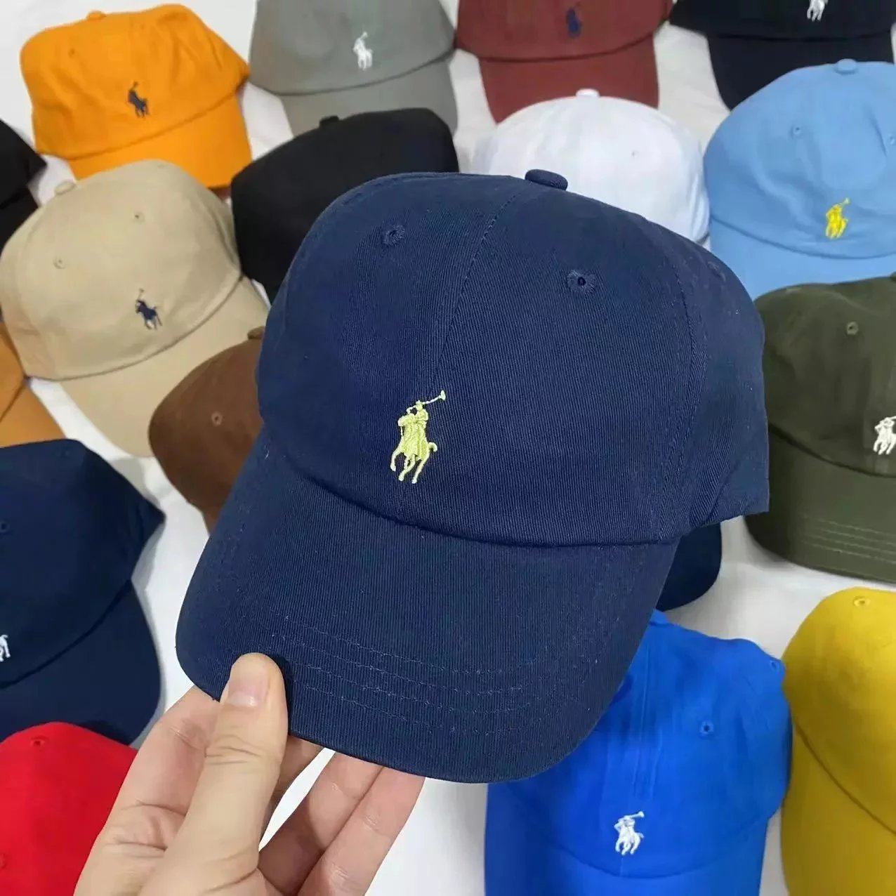 Ralph Lauren Polo Player Embroidered Baseball Cap Navy - 14