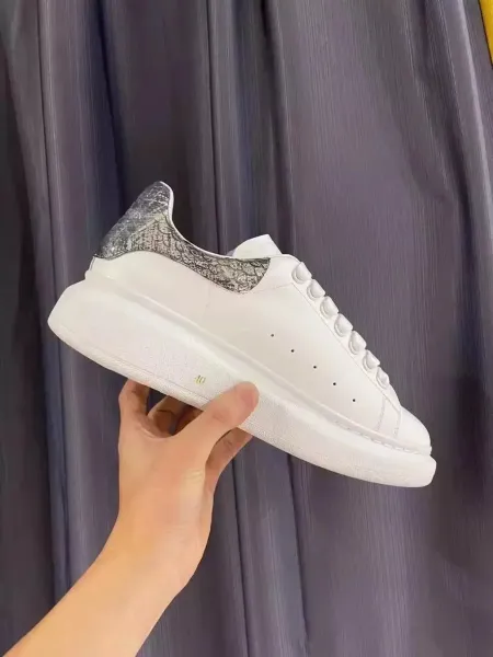 Alexander McQueen Oversized Sneaker Crystal-Embellished White Sneakers - 16