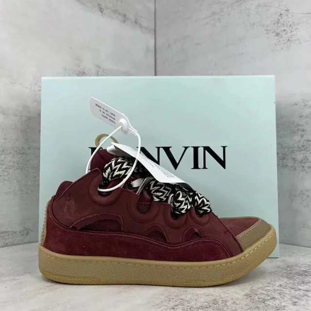 Lanvin Sneakers Curb with oversized patterned laces product detail image 12