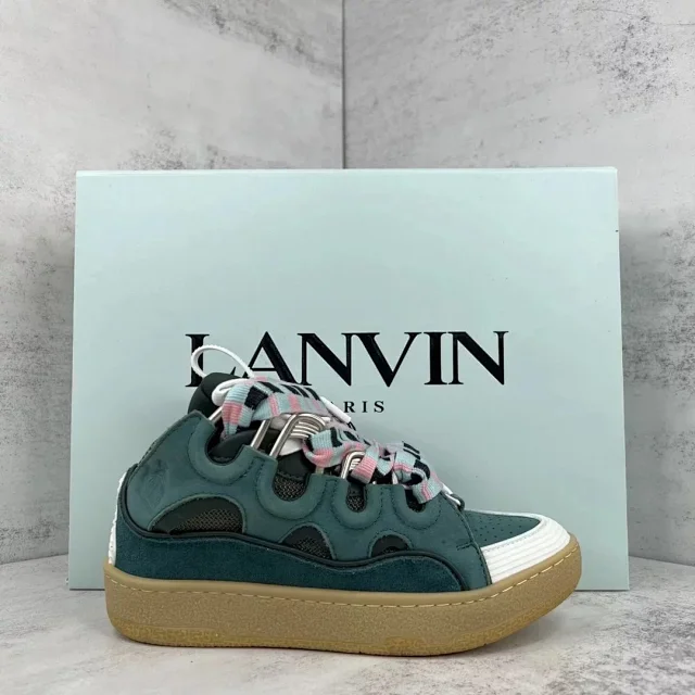 Lanvin Sneakers Curb with oversized patterned laces product detail image 15