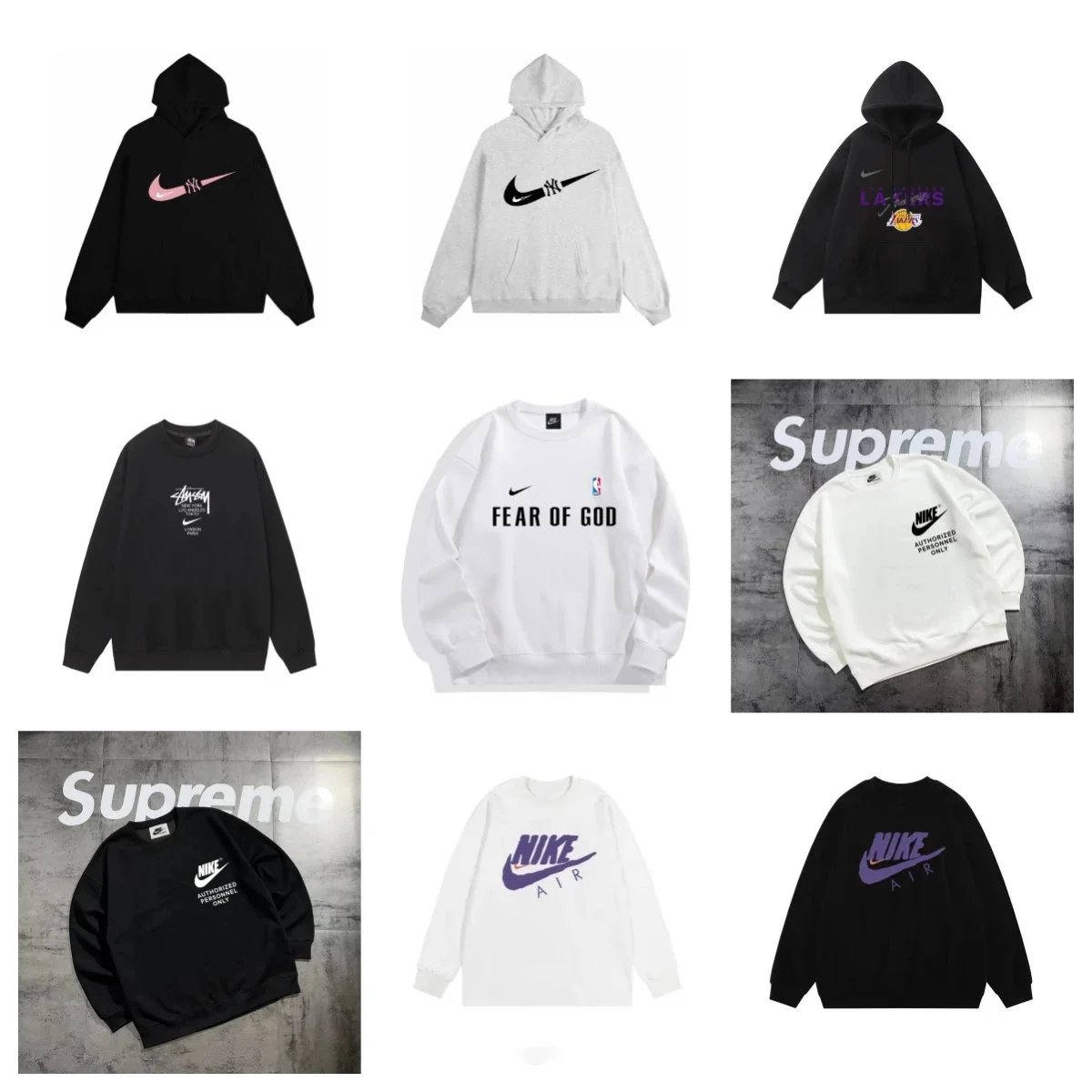 Nike and Supreme Hoodies