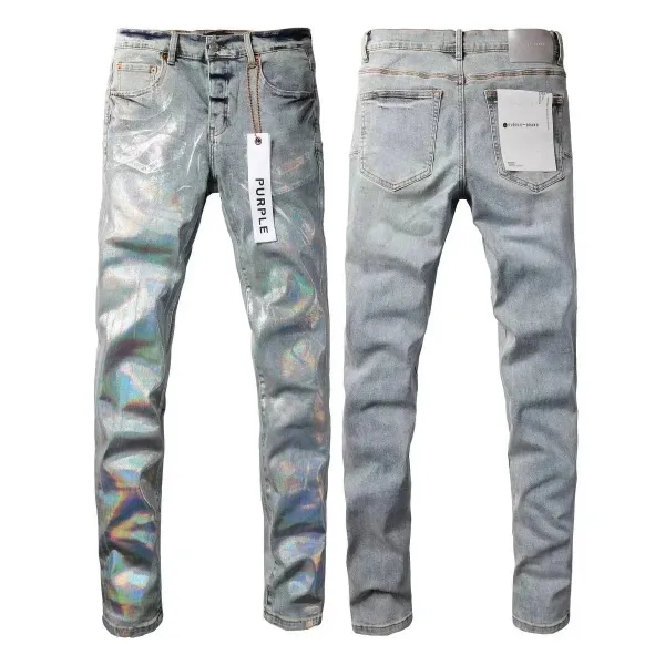 Purple Brand Holographic Wash Slim Fit Jeans - 1