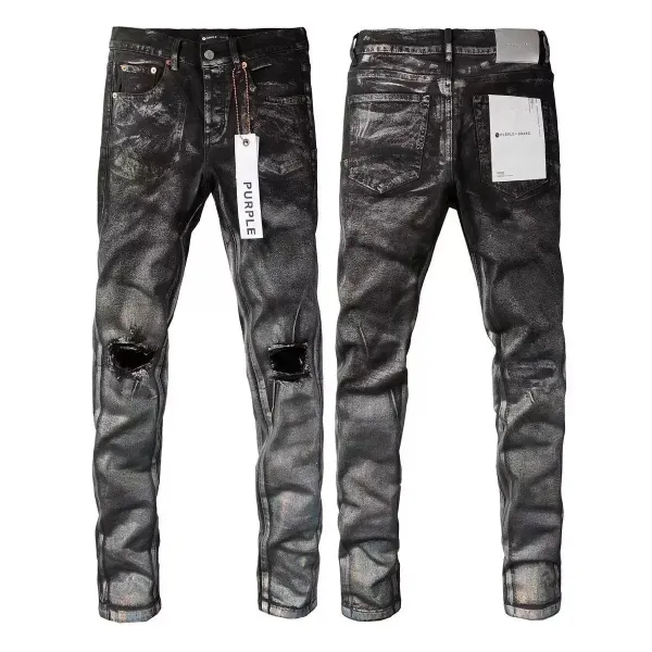 Purple Brand Holographic Wash Slim Fit Jeans - 3