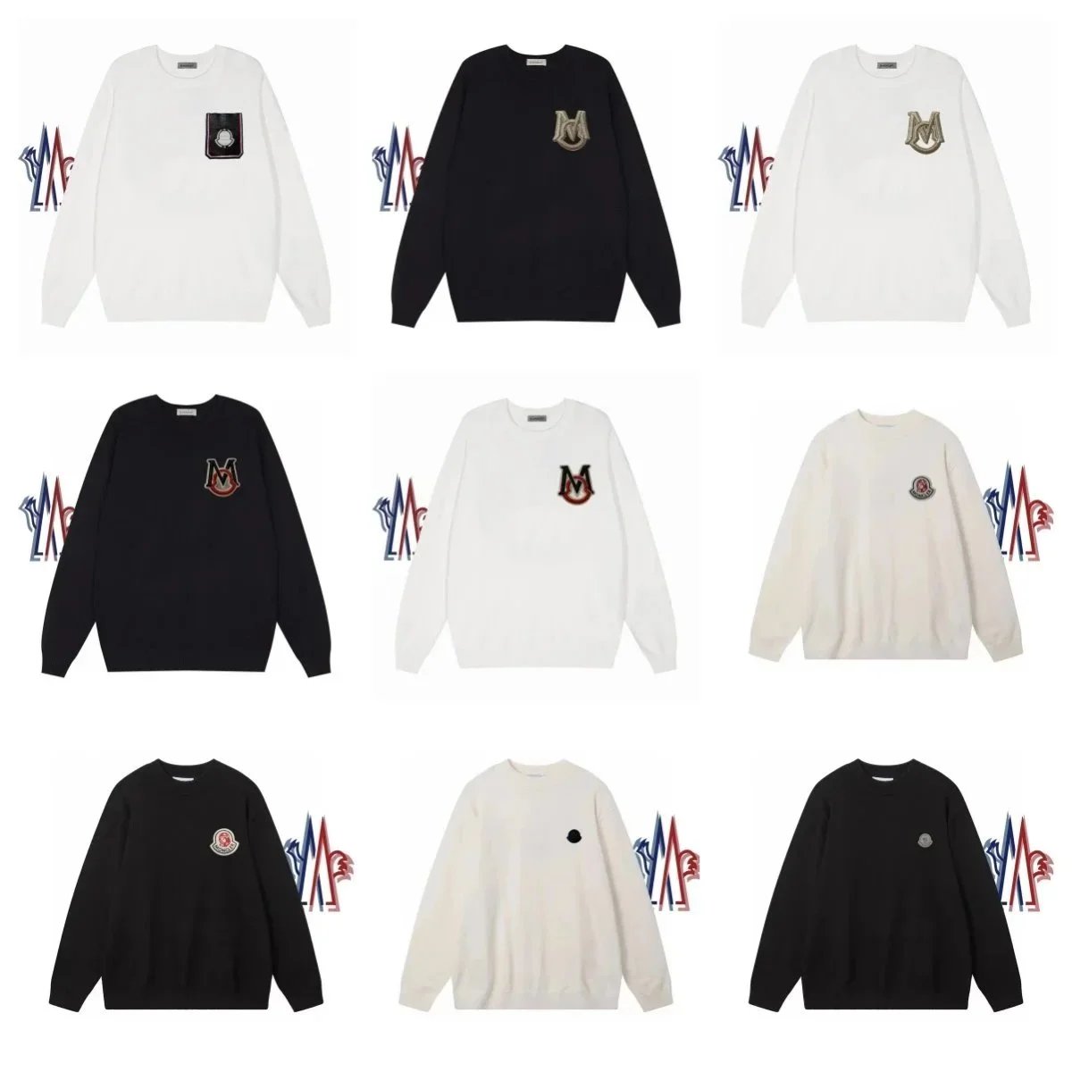 Moncler Knitwear W2C-0090 crewneck logo-patch sweater image 2