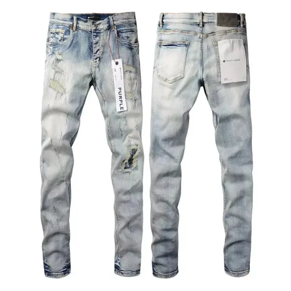 Purple Brand Holographic Wash Slim Fit Jeans - 9
