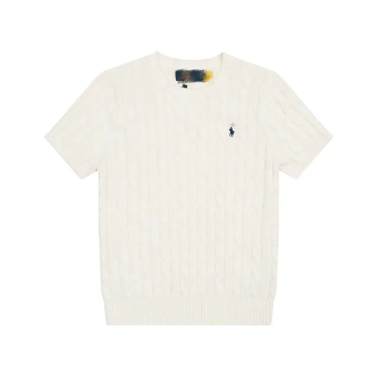 Ralph Lauren Cable Knit Short-Sleeve Sweater Gray - 13