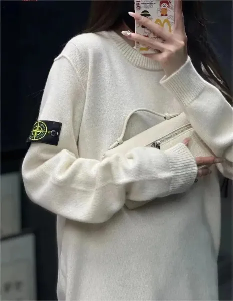 Stone Island Crew Neck Sweater Army Green - 4