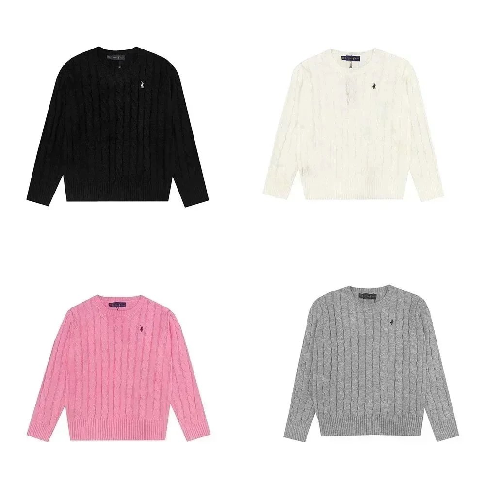 Ralph Lauren Black White Pink Grey Cable Knit Sweaters