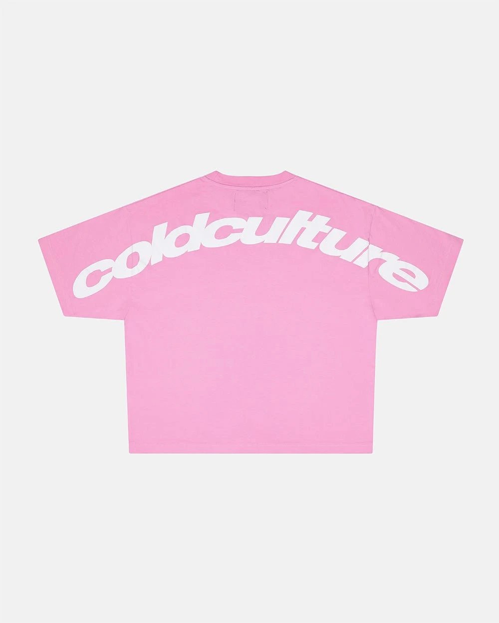 Cold Culture T-Shirts Oversized Logo Print — Pink