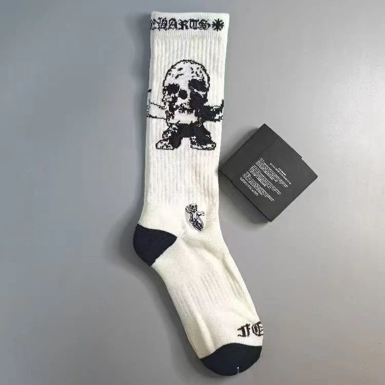 Chrome Hearts Socks Ribbed logo and lips graphic crew — Style 23