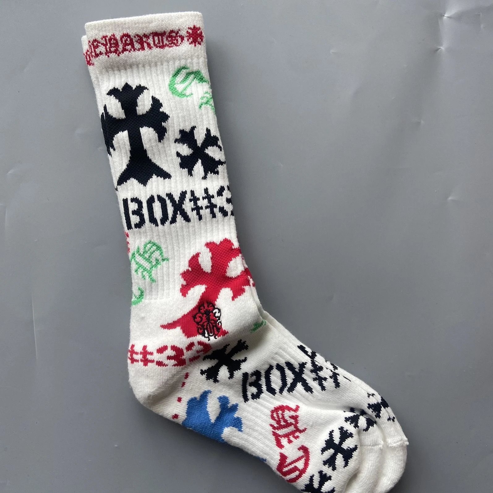 Chrome Hearts Socks Ribbed logo and lips graphic crew — Style 08