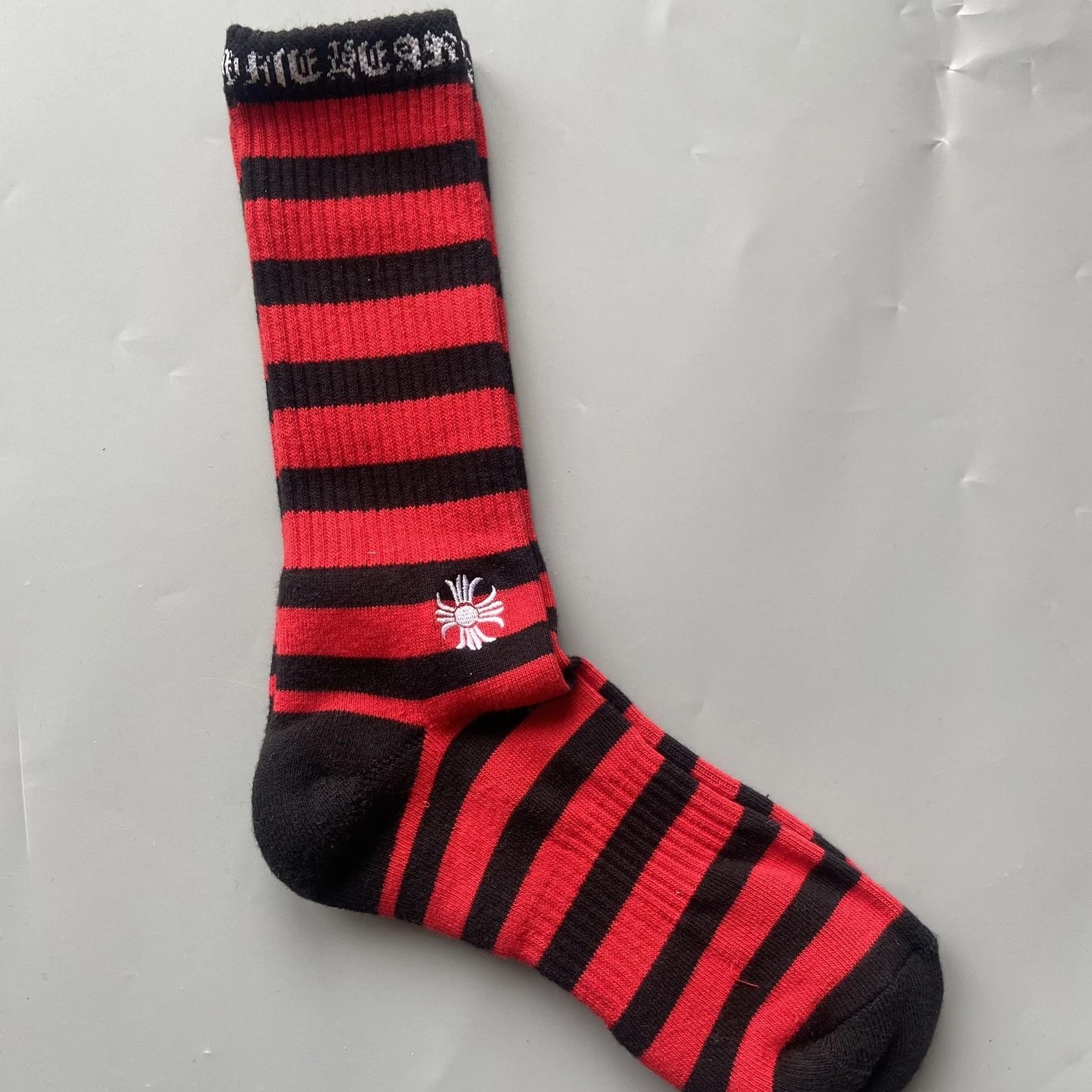 Chrome Hearts Socks Ribbed logo and lips graphic crew — Style 11