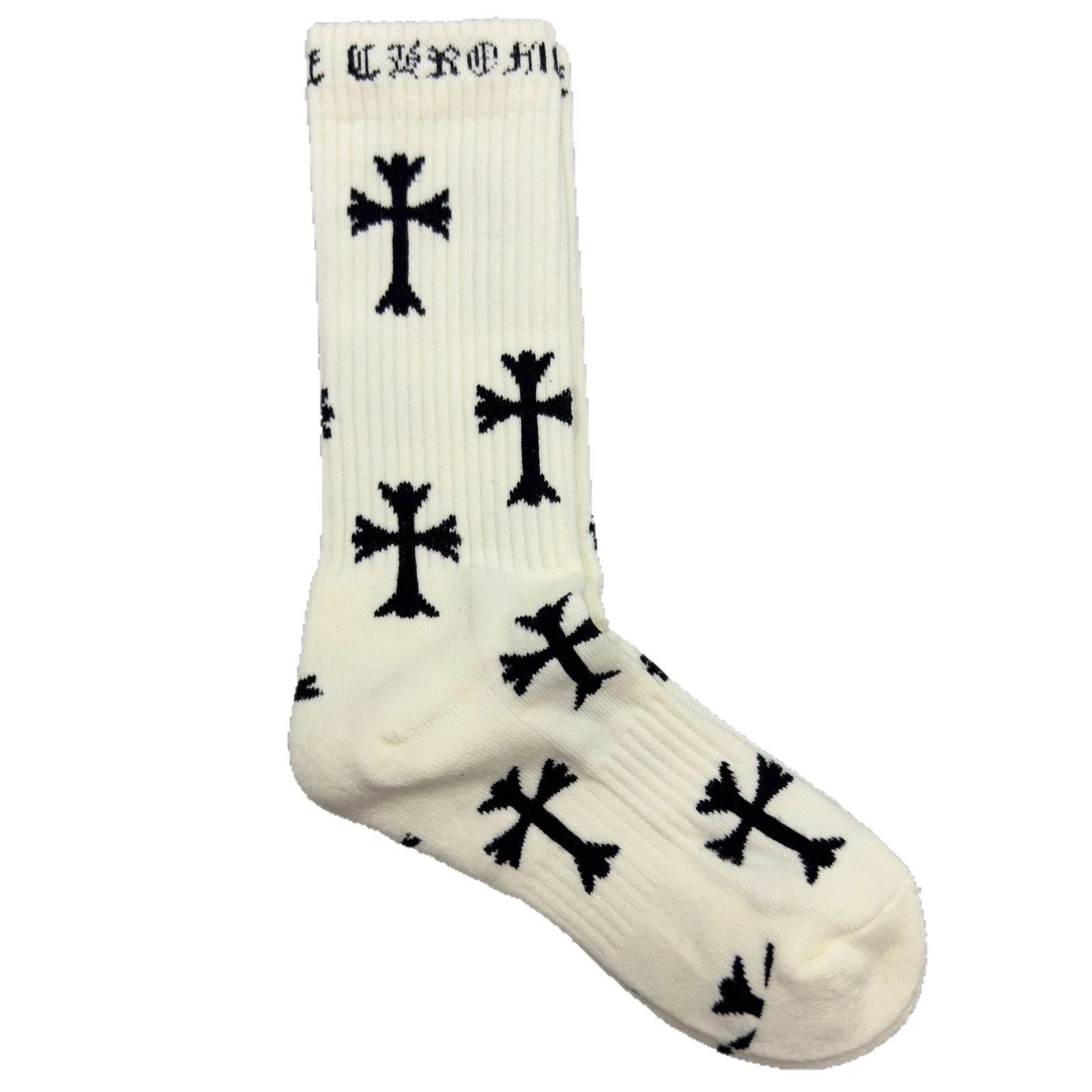 Chrome Hearts Socks Ribbed logo and lips graphic crew image 5