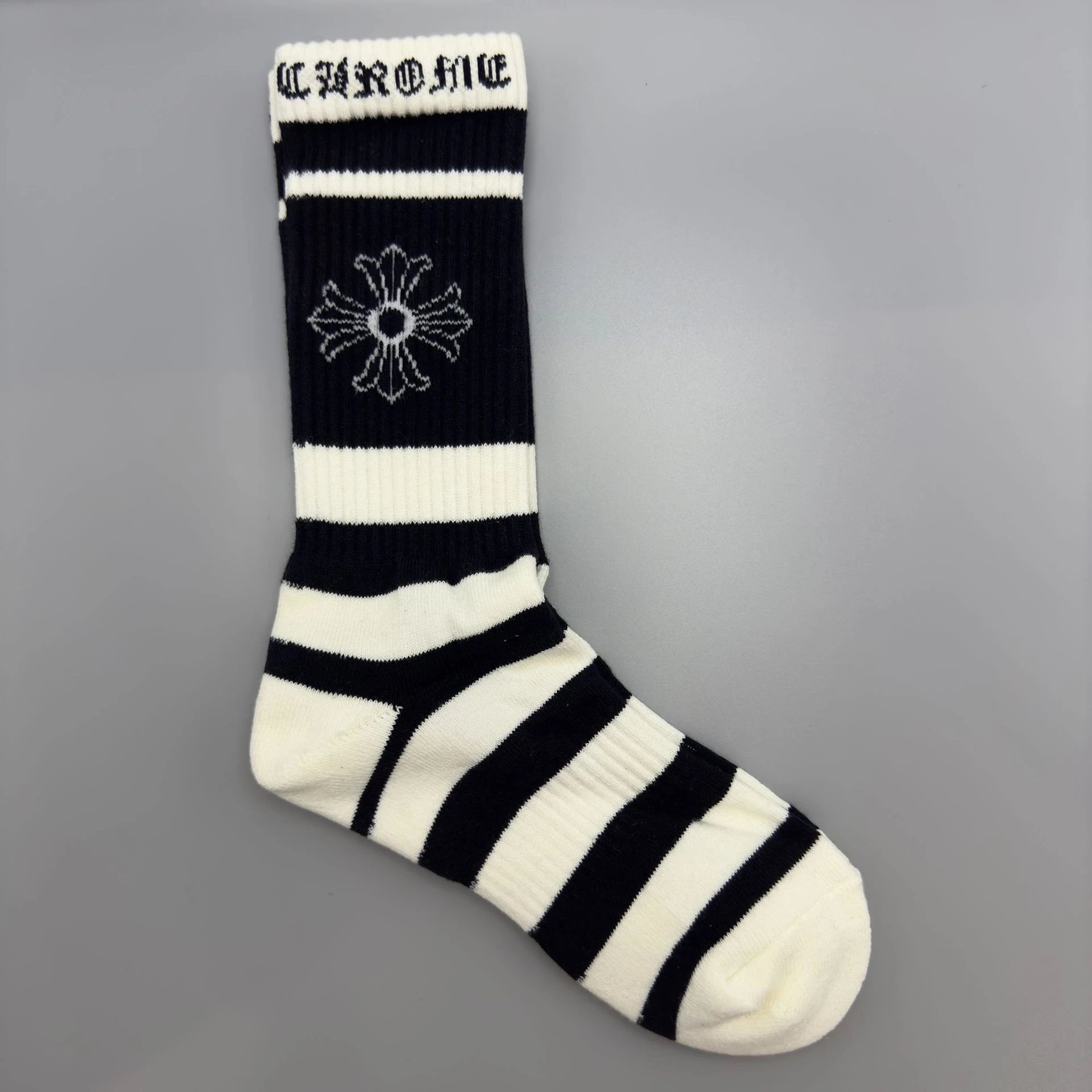 Chrome Hearts Socks Ribbed logo and lips graphic crew — Style 19