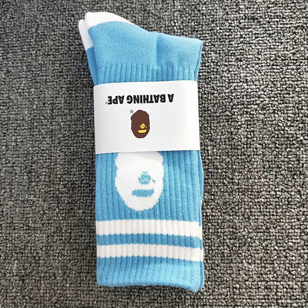 A Bathing Ape Socks Ribbed crew with Head logo — 5