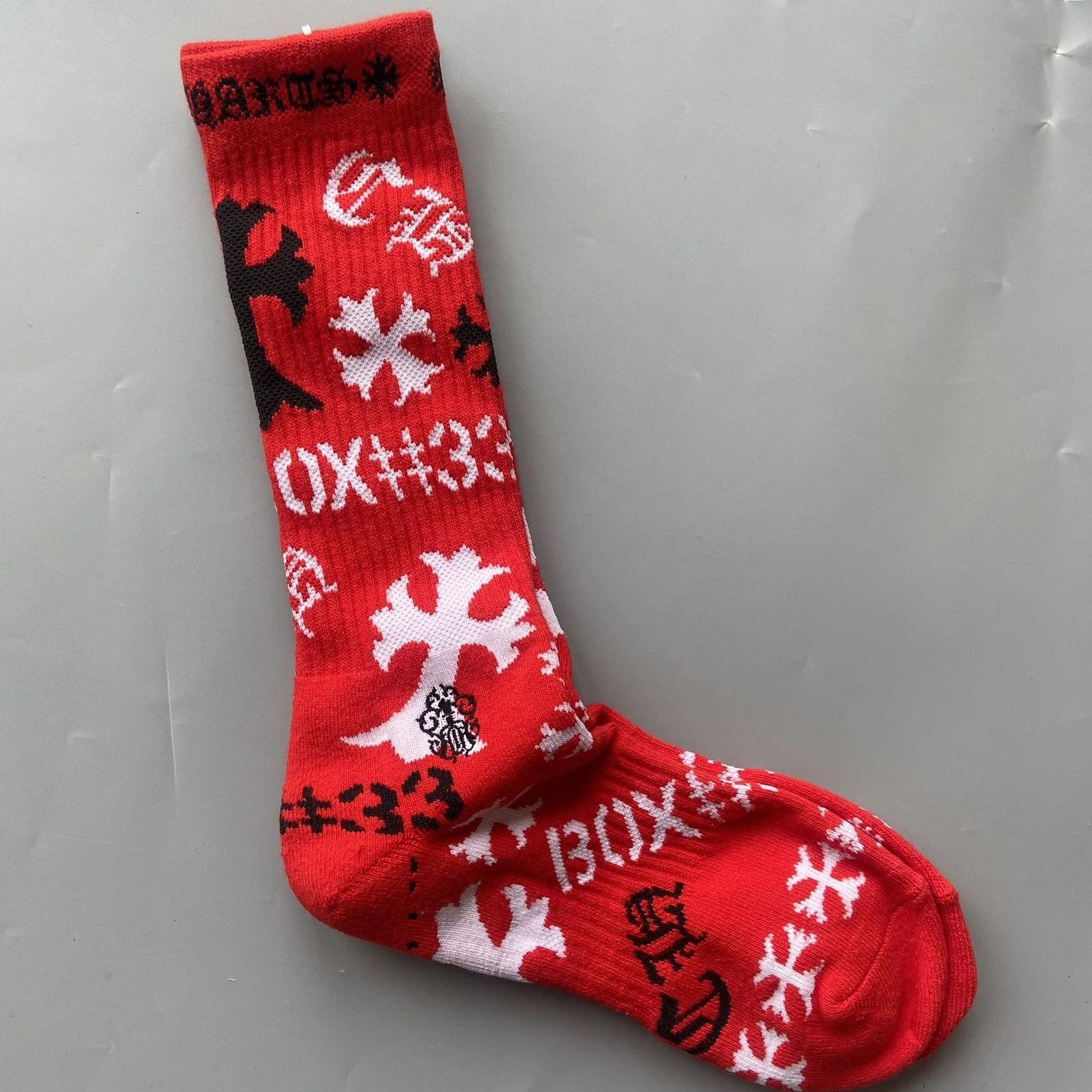 Chrome Hearts Socks Ribbed logo and lips graphic crew — Style 07